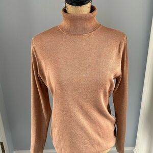Chico's Warm Brown Turtleneck Sweater